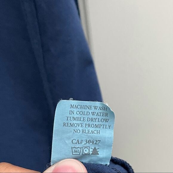 Ella Moss Tie Waist Dress Blue V Neck S - Picture 6 of 8